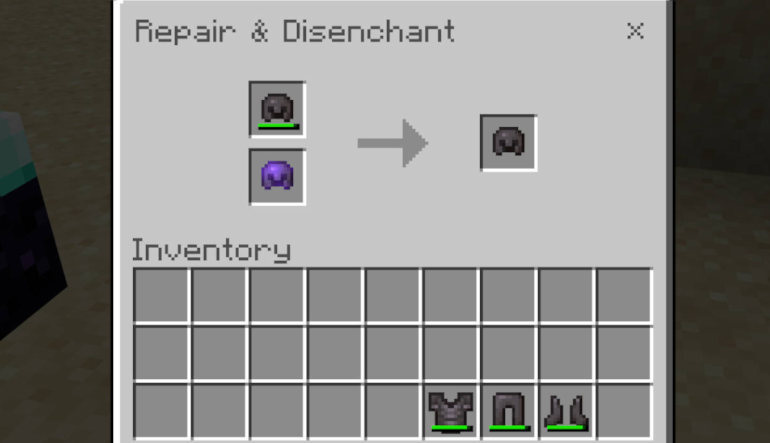 Utilisation de la Meule Minecraft