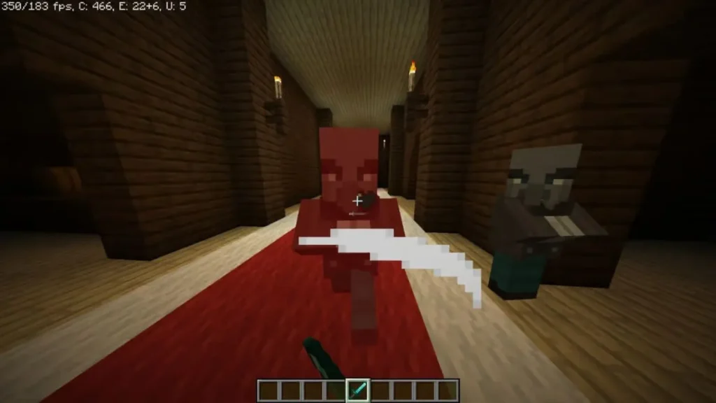 Minecraft attaque avec enchantement affilage