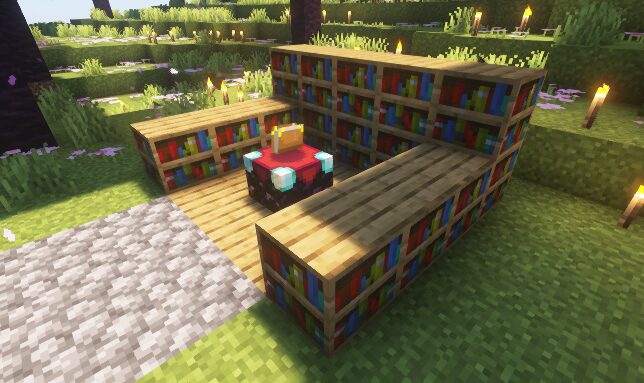 Minecraft enchante set up la table d'enchantement