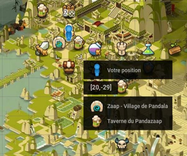 À la croisée des mondes Dofus position départ quête