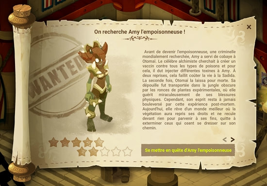 Amy l'empoisonneuse Dofus avis de recherche