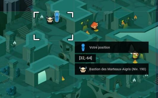 Chercher un Marteau-Aigri dans une galerie d’Ereboria quête Dofus