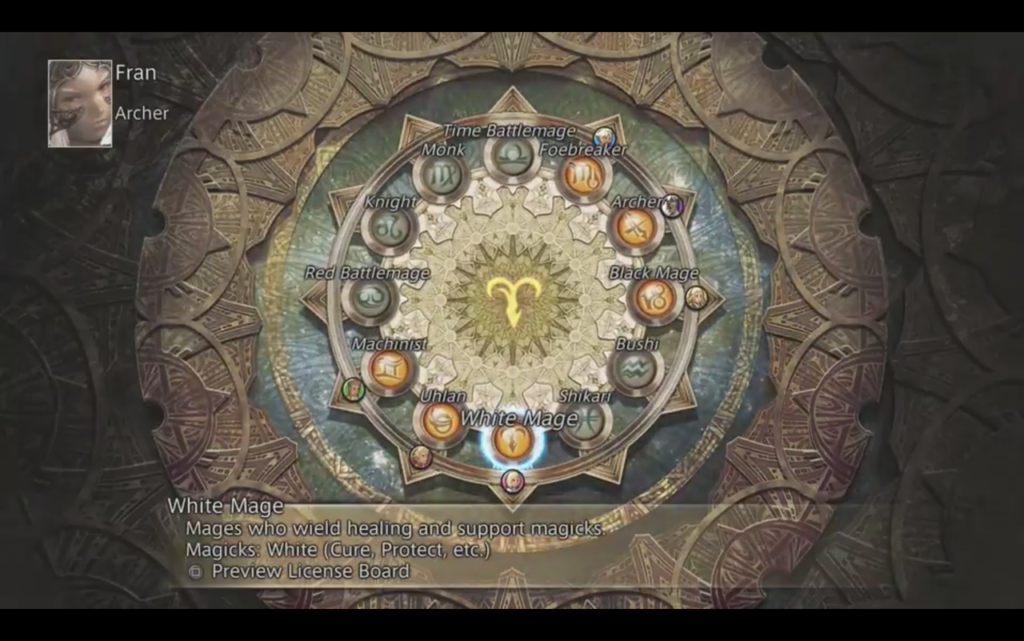 FF12 combinaisons de jobs