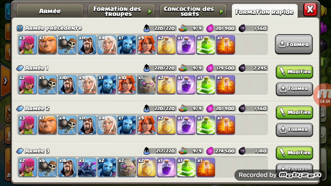 Compo HDV 9 Clash of Clans
