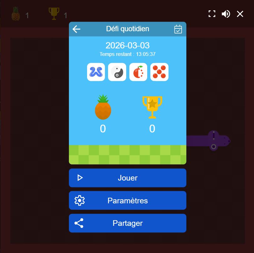 Défi jeu serpent Google Snake