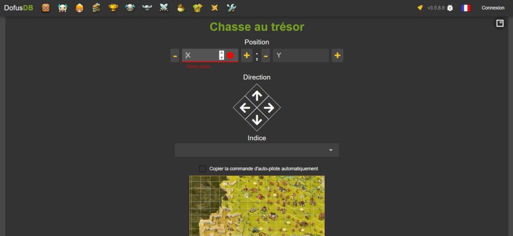 Outil chasse au trésor DofusDB