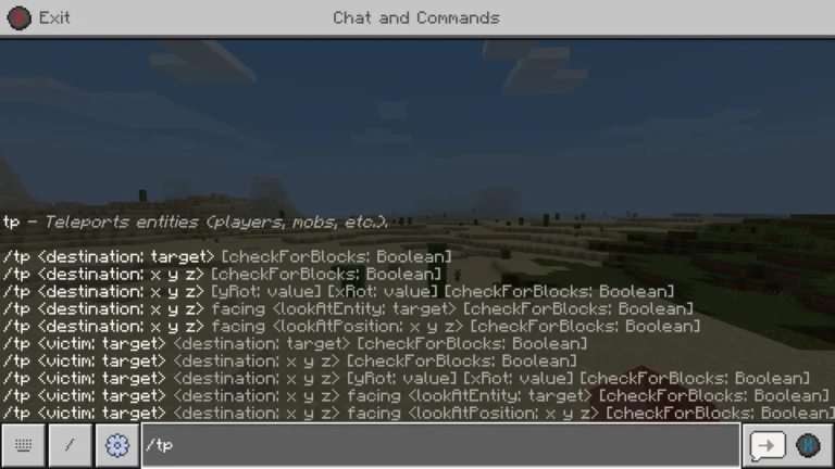 commandes Minecraft