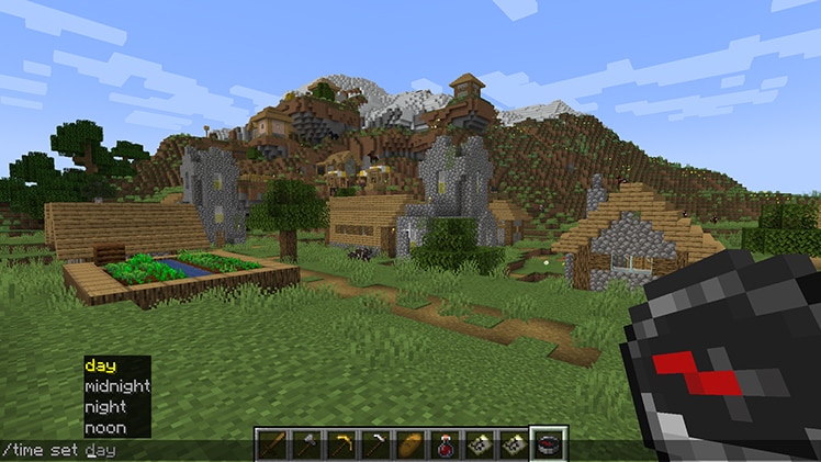 commandes Minecraft heure journée