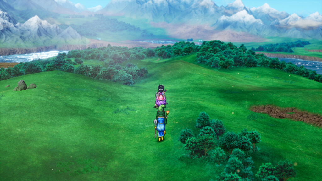 Exploration de la carte du monde dans Dragon Quest 3 HD-2D Remake