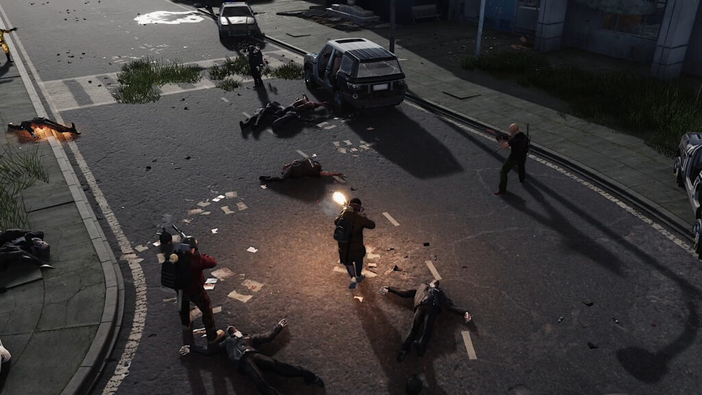 Combat contre des zombies infectes dans les rues devastees de HumanitZ 1.0