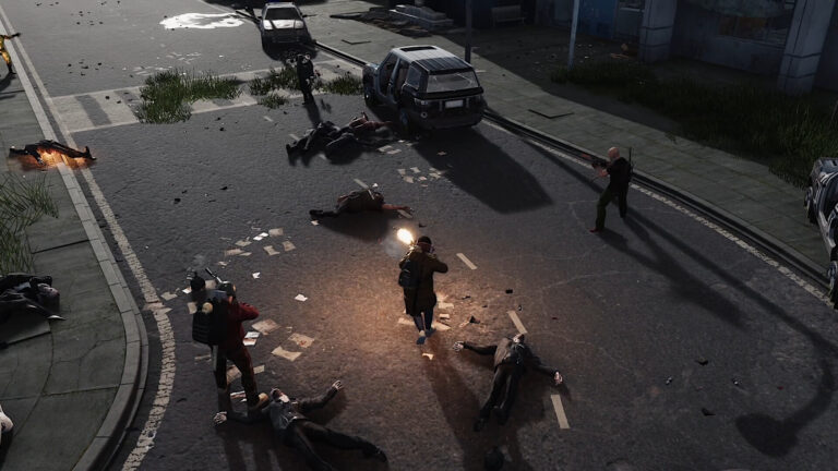 Combat contre des zombies infectes dans les rues devastees de HumanitZ 1.0