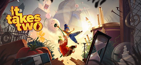 It Takes Two, artwork officiel du jeu coopératif de Hazelight Studios avec Cody et May