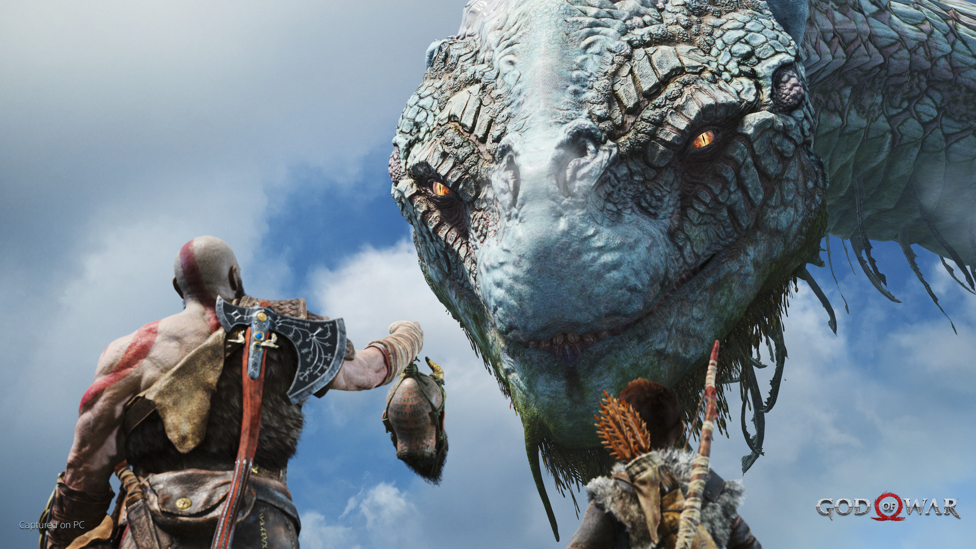 Scène de combat dans God of War sur PS4