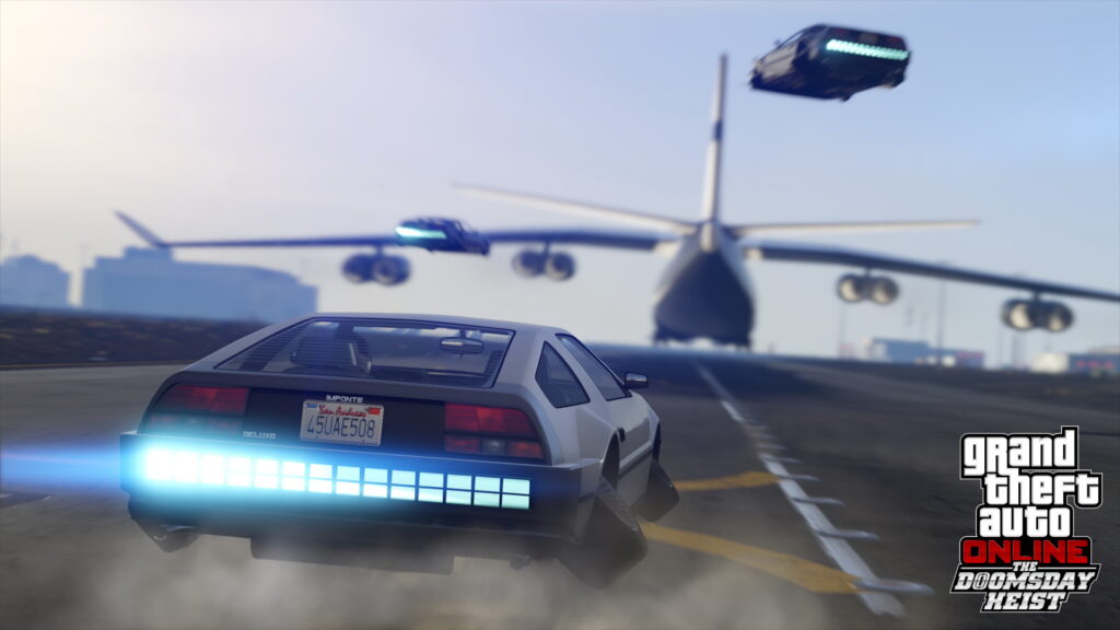 Scène d'action de GTA Online, le mode multijoueur de Grand Theft Auto V désormais fermé sur Xbox 360