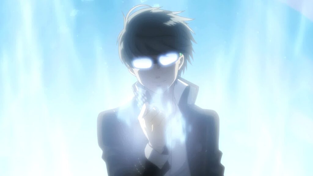Scène de classe dans Persona 4 Golden illustrant les questions d'examens