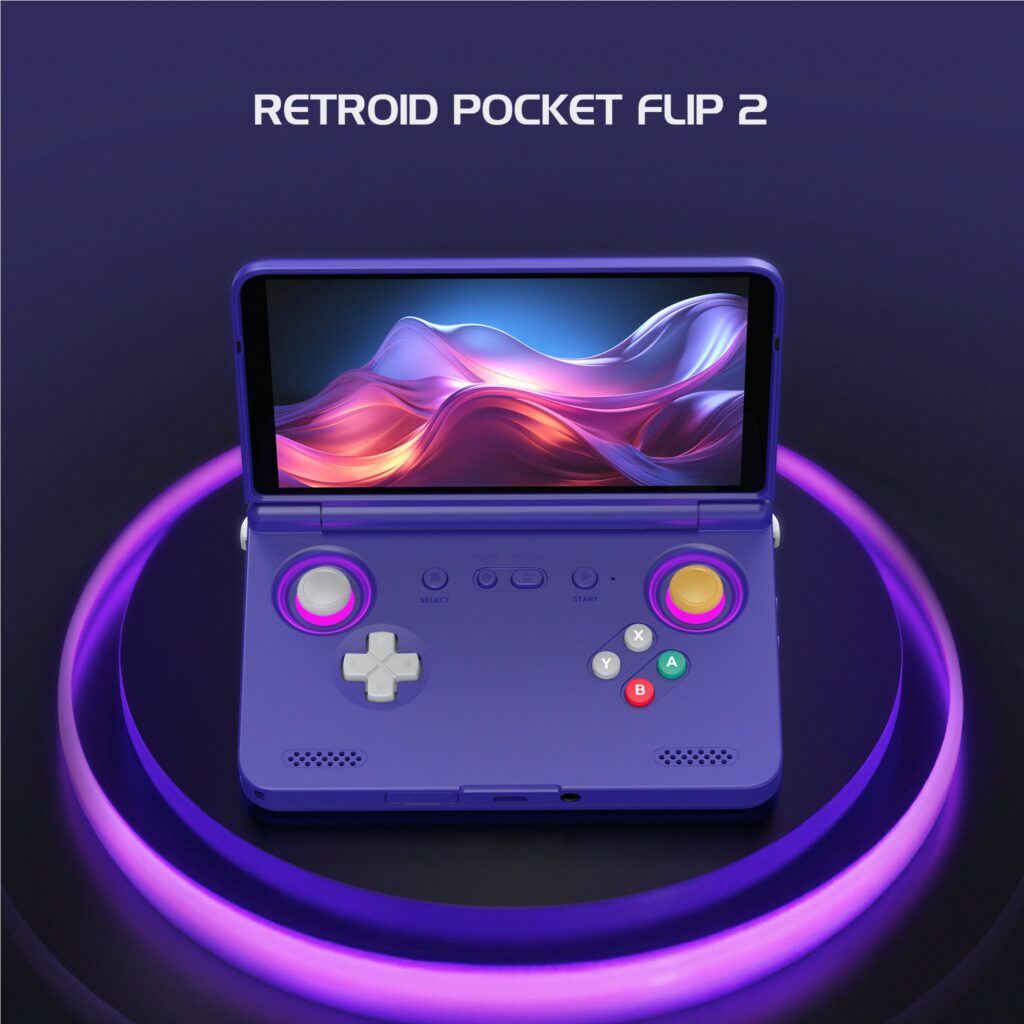 Retroid Pocket Flip 2, console portable rétro-gaming, photo officielle du fabricant