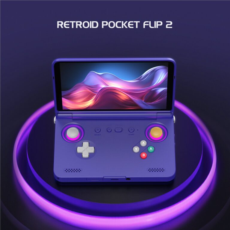 Retroid Pocket Flip 2, console portable rétro-gaming, photo officielle du fabricant