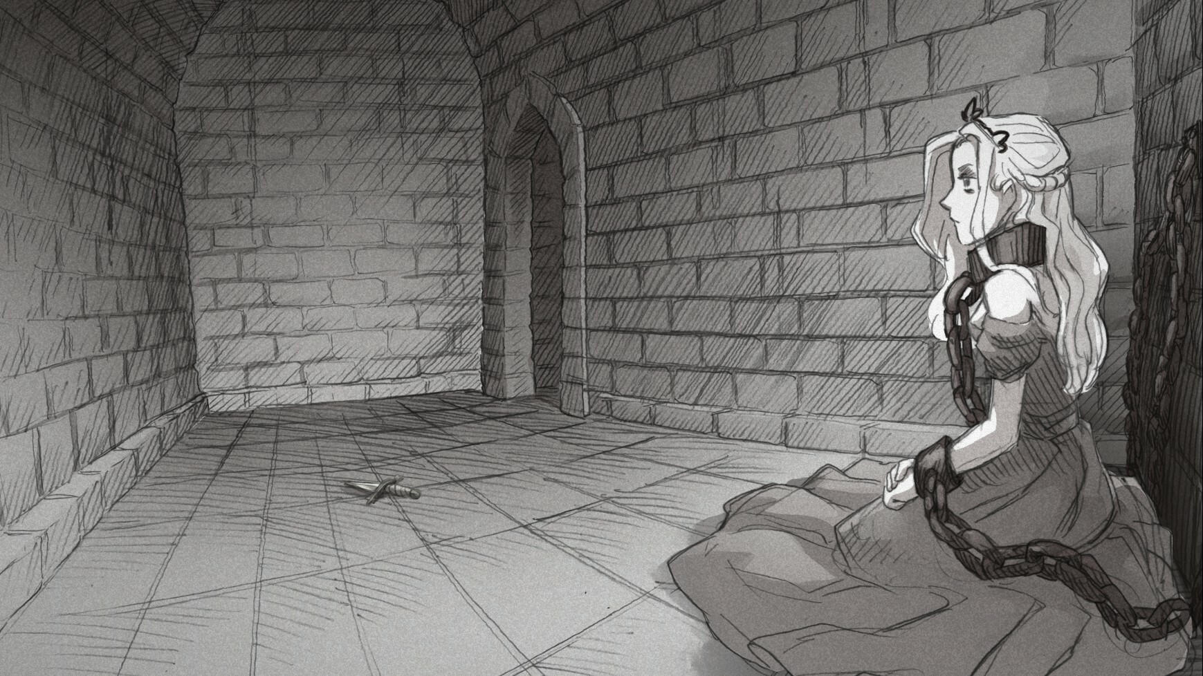 Scène de dialogue dans Slay the Princess: The Pristine Cut